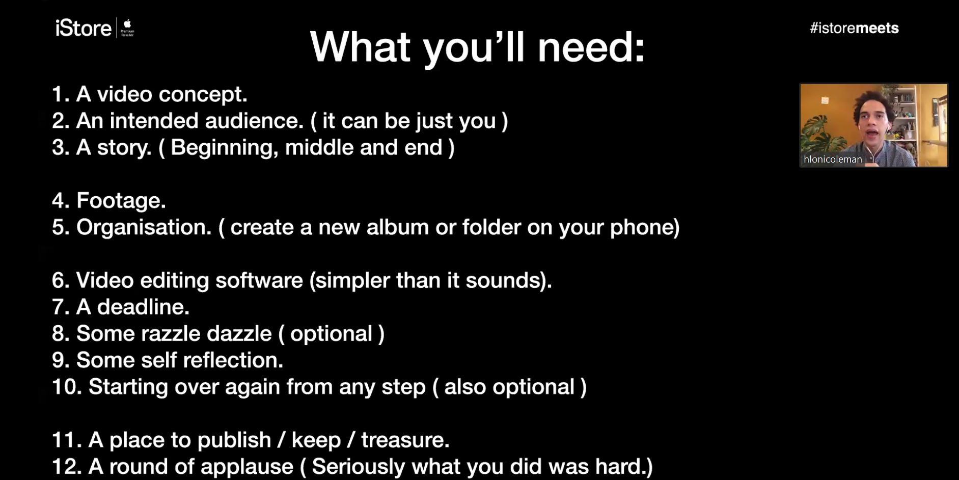 istore Meets workshop videography