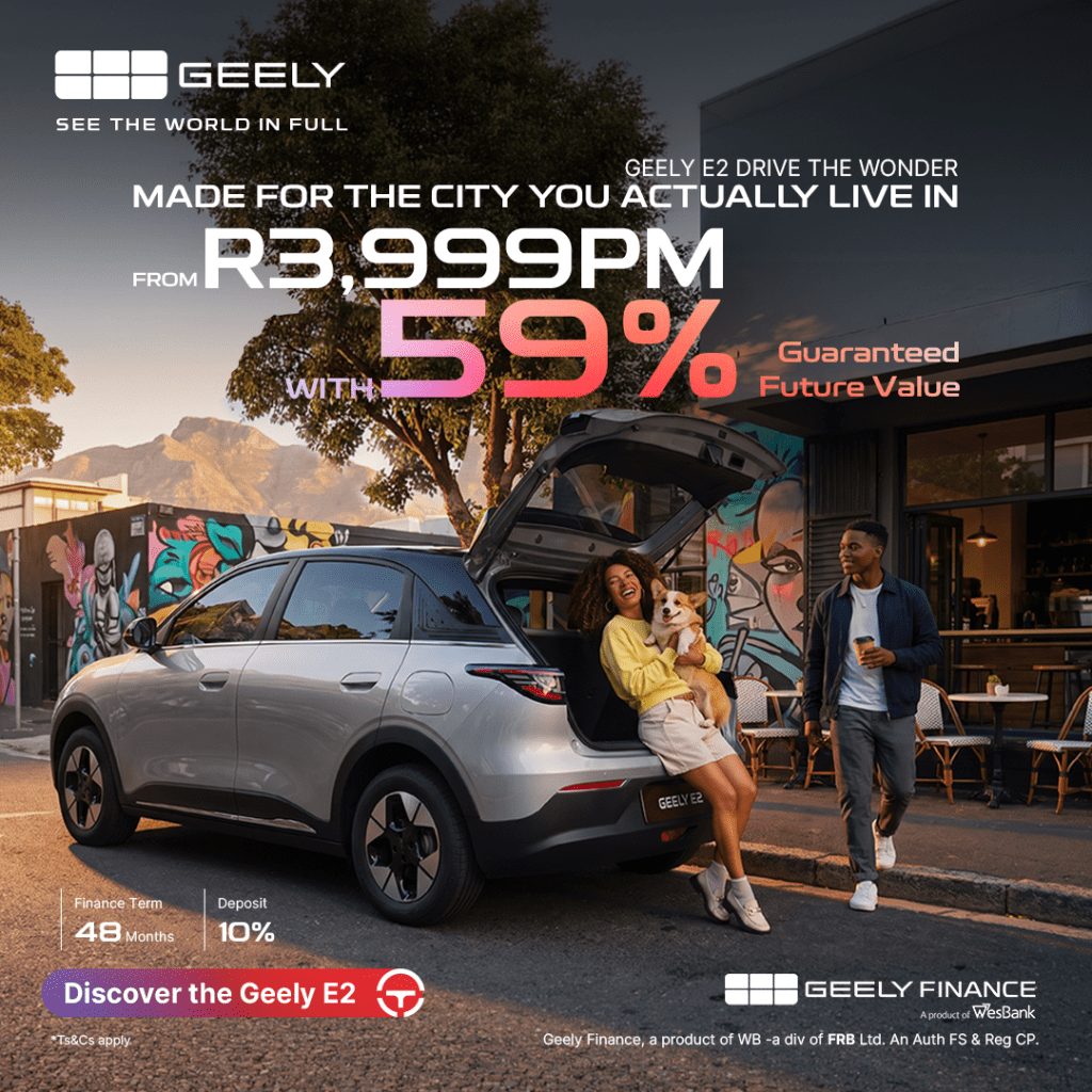 Geely Finance Makes Electric Mobility More Accessible with the Geely E2 from Just R3,999 per&nbsp;Month